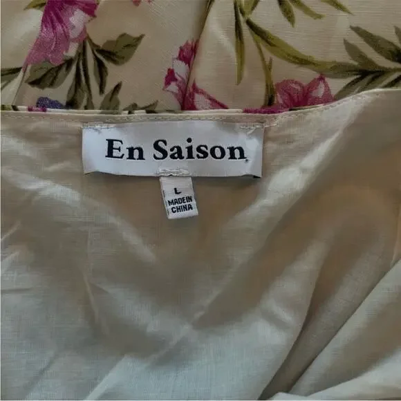 NWOT Women’s En Saison Valeria Floral Print Mini Dress – Sz L - Picture 12 of 12